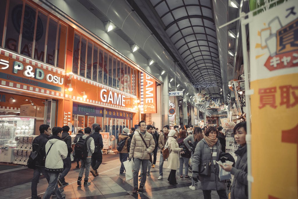 Person Showing Shopping Mall